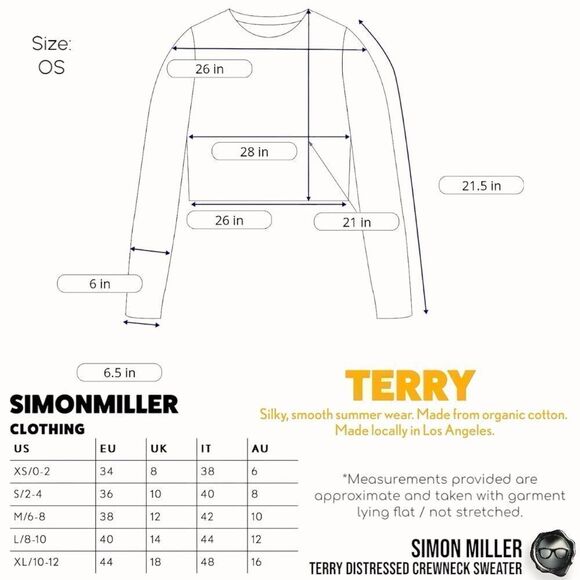 SIMON MILLER DISTRESSED CREWNECK SWEATER IN MOSS GREEN TERRY CLOTH 2016 OVERSIZE - Picture 13 of 15